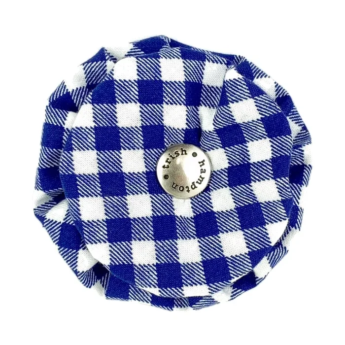 Blue/White Gingham Dog Blossom – 915