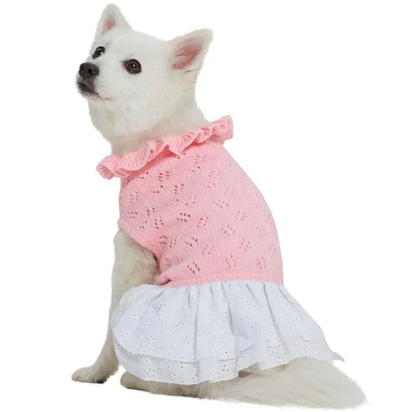 Blueberry Pet – Pink | Dog Sweater Dress