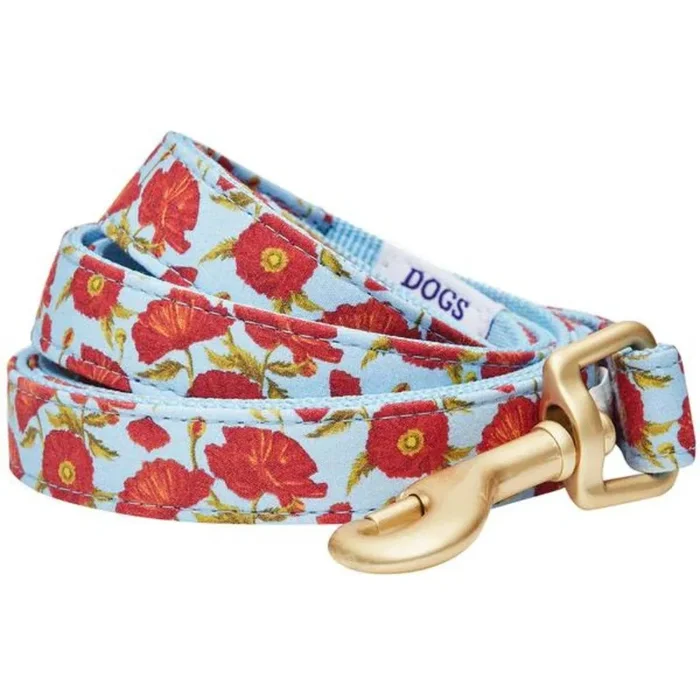 Blueberry Pet – Turquoise Poppy Flower | A Scent of Spring Dog Leash