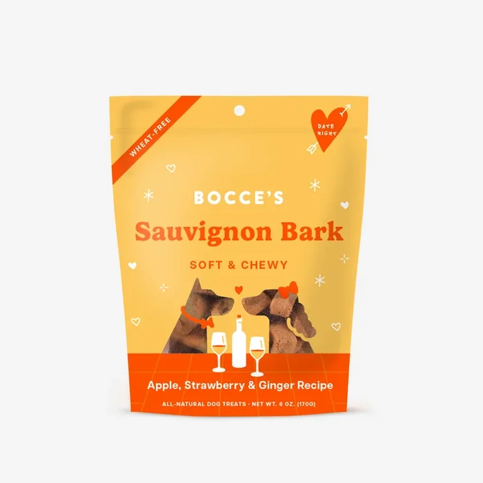 Bocce Bakery Valentine’s Day Sauvignon Bark Soft & Chewy Dog Treats