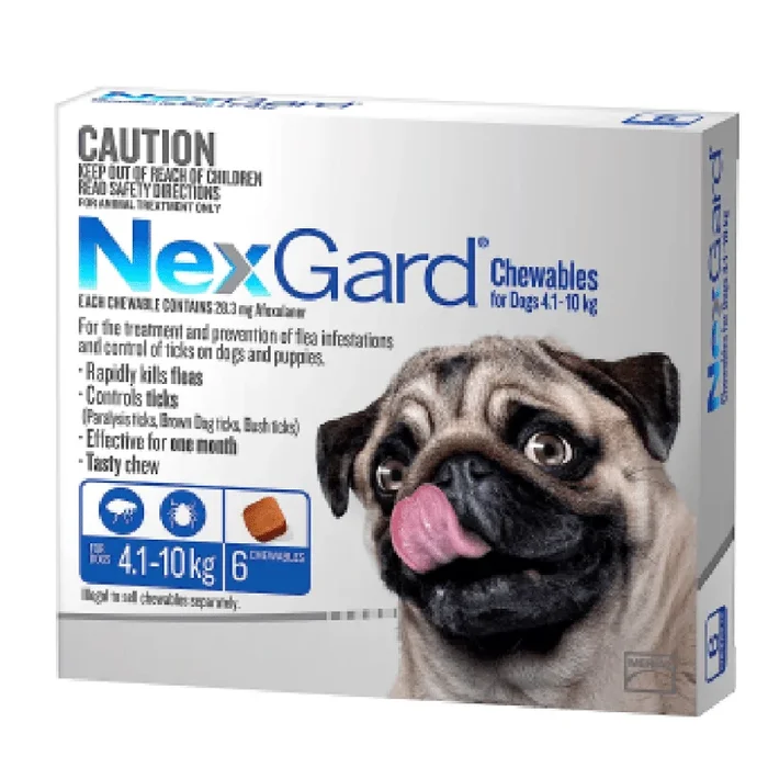 Boehringer Ingelheim Nexgard (Afoxolaner) (4 to 10kg) Dog Tick & Flea Control Tablet (3 tablets)