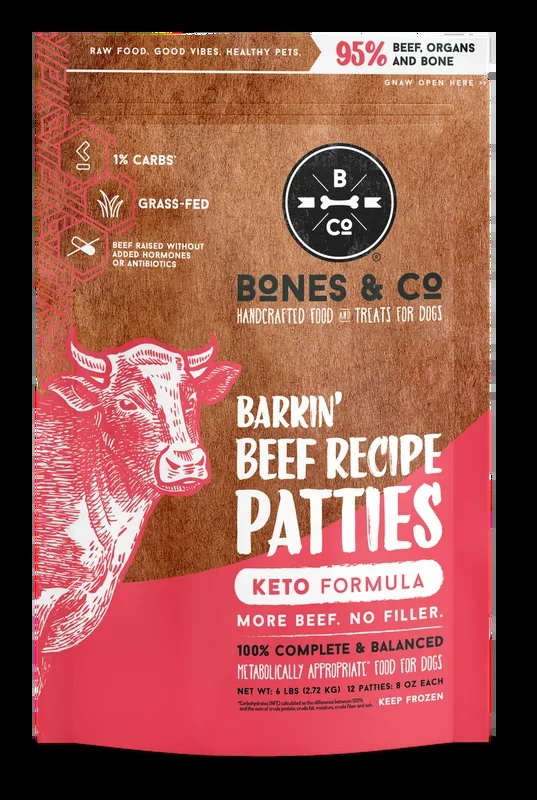 Bones & Co Dog Barkin’ Beef Recipe Patties