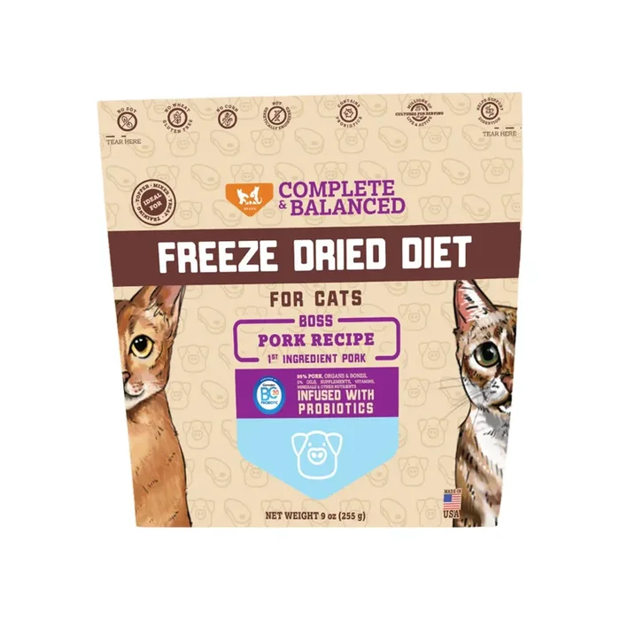 Boss Cat Freeze Dried Cat Food & Topper with Probiotics