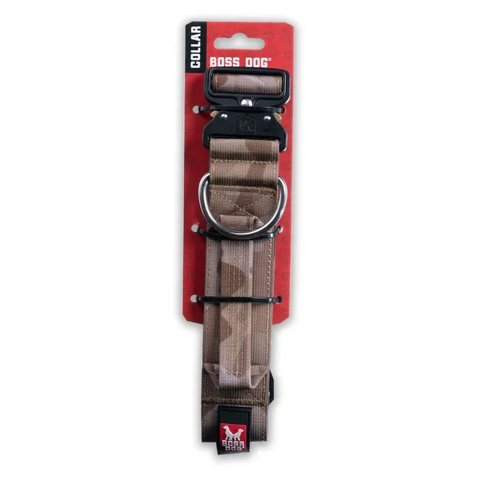 Boss Dog Collar Camo Tan 1.5″ Medium