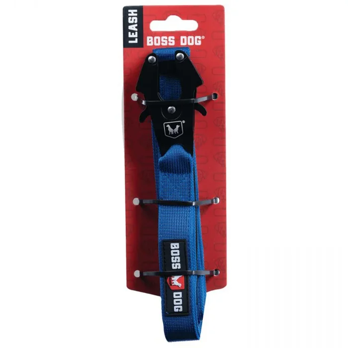 Boss Dog Tactical Dog Leash 6′ x 1″ Solid Blue