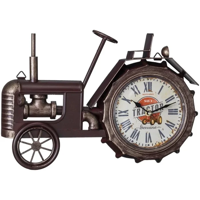 Bronze Tractor Wall Clock
