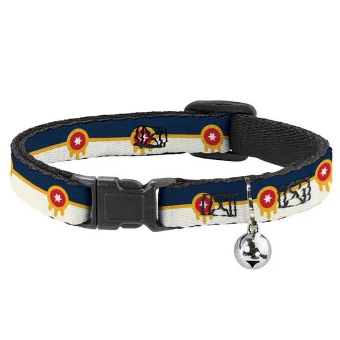 Buckle Down – Cat Collar Breakaway with Bell, Tulsa Oklahoma City Flag