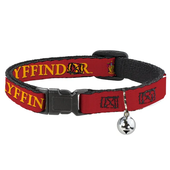 Buckle-Down Cat Collar – Harry Potter GRYFFINDOR Crest Black/Red