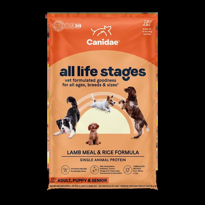Canidae – All Life Stages, All Dog Breeds Lamb Meal and Rice Formula Dry Dog Food