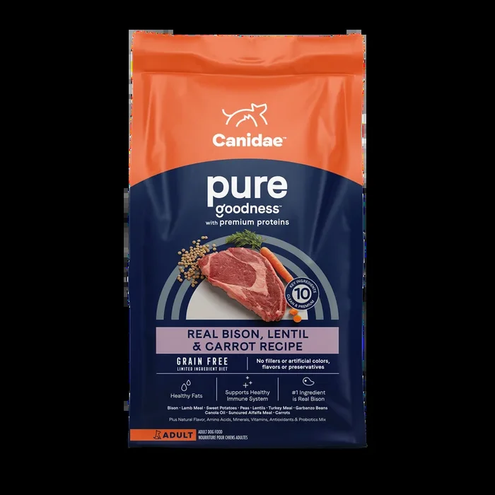 Canidae PURE Grain Free Bison, Lentil and Carrot Recipe Dry Dog Food