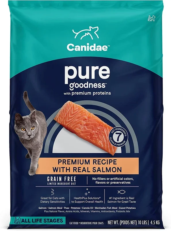 CANIDAE® PURE Goodness Dry Cat Food: Grain Free Salmon Recipe, 5-lb Bag