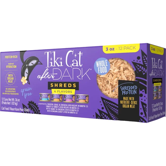 Canned Cat Food – AFTER DARK SHREDS – Variety Pack