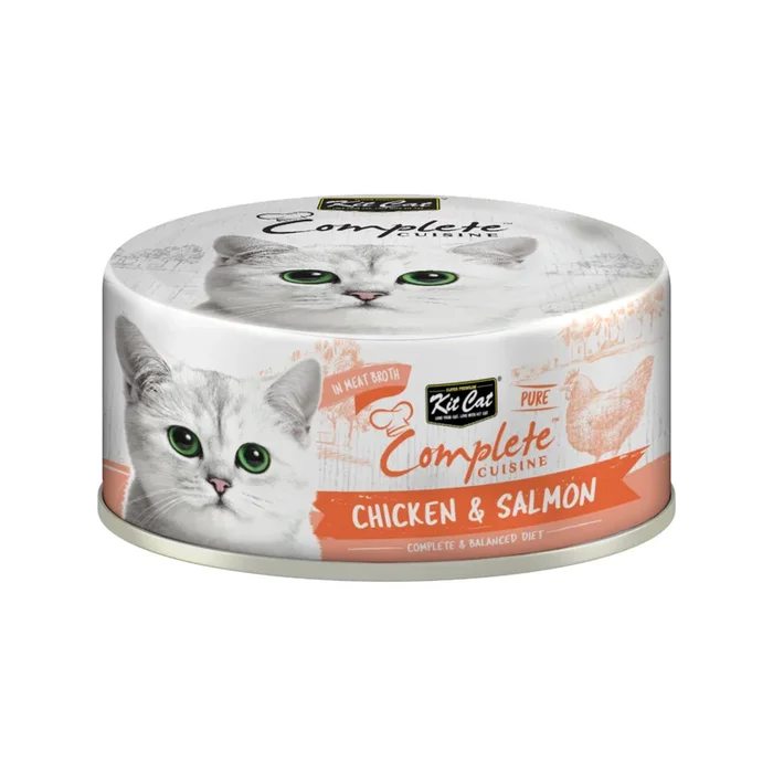 Canned Cat Food – Complete Cuisine – Chicken & Salmon in Broth – 70 g
