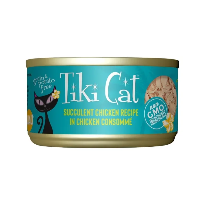 Canned Cat Food – Puka Puka LUAU – Succulent Chicken Recipe in Chicken Consommé