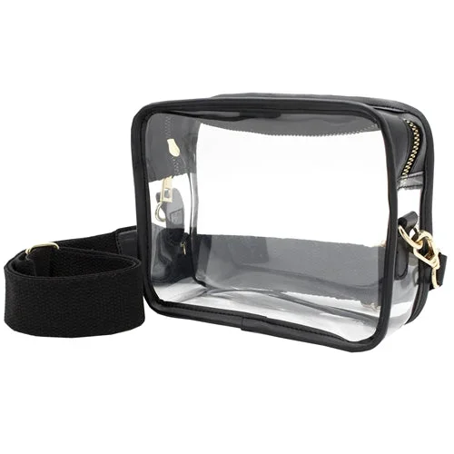 Capri Designs – Camera Crossbody – Clear PVC w Black