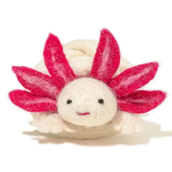 CAT IN THE BOX Wool Axolotl Cat Toy with 5-Foot Tether