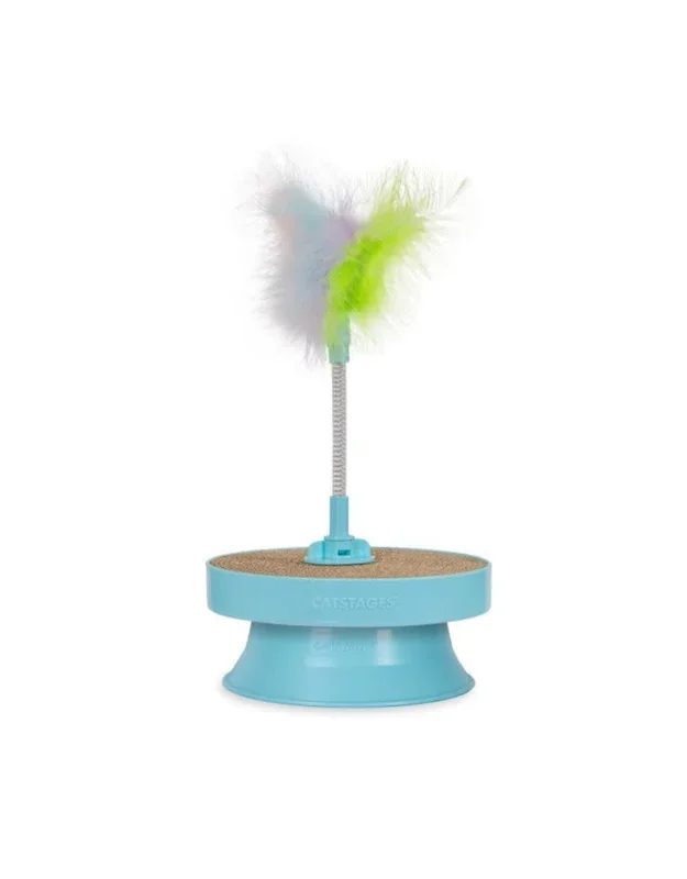 CATSTAGES 2 in 1 Scratch Cat Bat Toy and Ball Track Topper