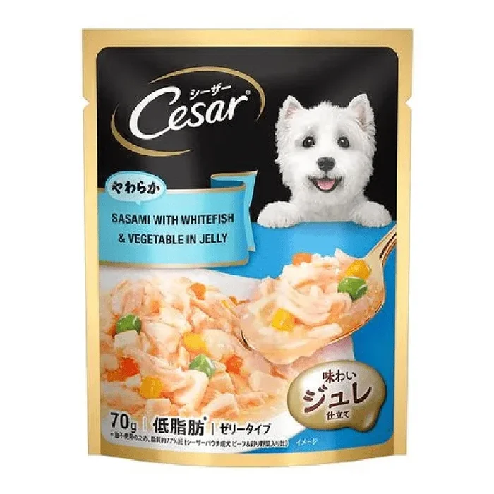 Cesar Sasami with Whitefish & Vegetable in Jelly Dog Wet Food