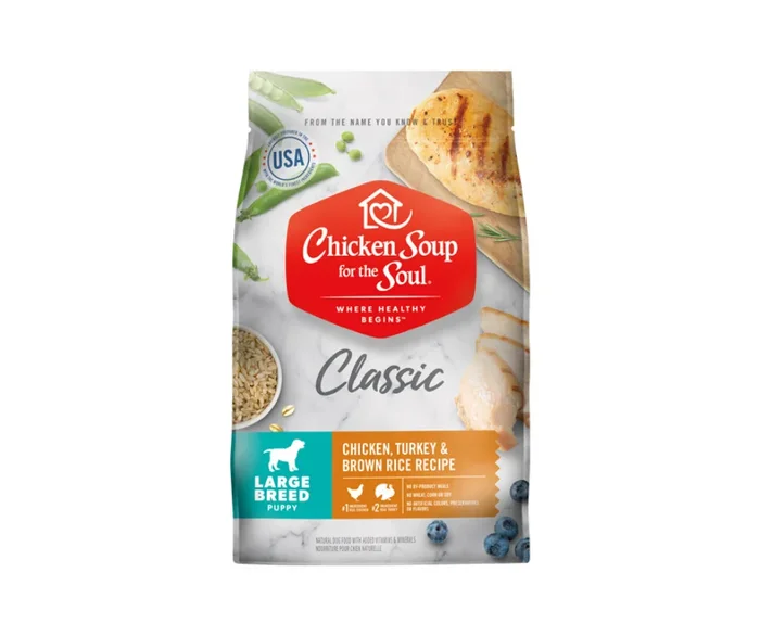 Chicken Soup for the Soul – Large Breed Puppy Classic Chicken, Turkey, & Brown Rice Recipe Dry Dog Food