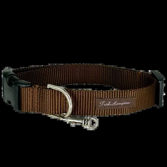 Chocolate Brown Nylon Webbing Dog Collar – 812