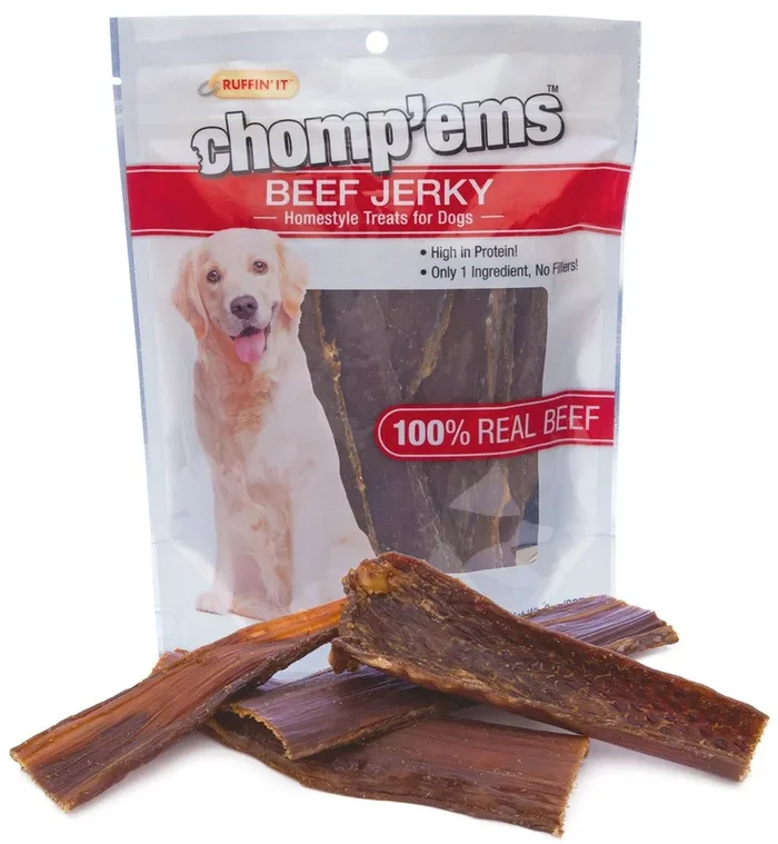 Chomp’ems Beef Jerky Dog Treats, 8 oz