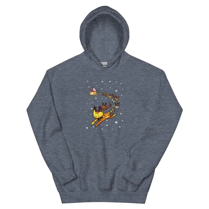 Christmas Cats & Santa’s Sleigh Hoodie