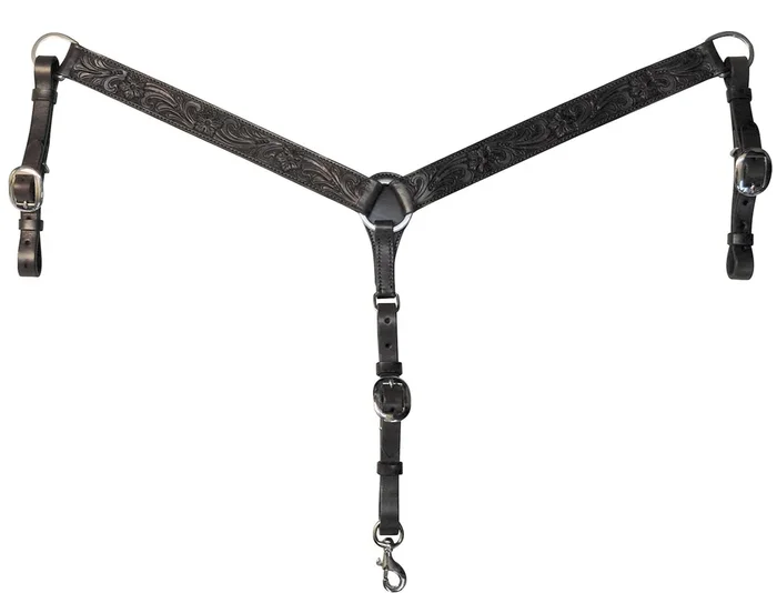 Circle Y Floral Tooled Breast Collar