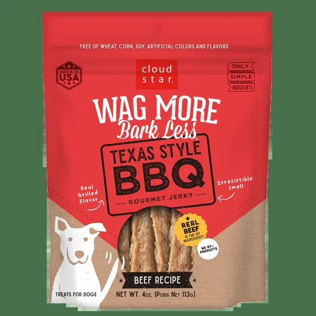 Cloud Star Wag More Bark Less Jerky: Texas Style BBQ Treats for Dogs