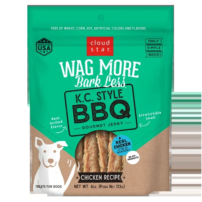 Cloud Star Wag More Bark Less K.C. Style BBQ Chicken Jerky