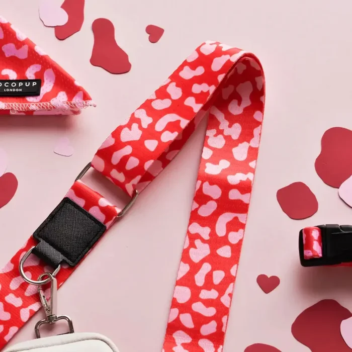 Cocopup Bag Strap – Red & Pink Leopard