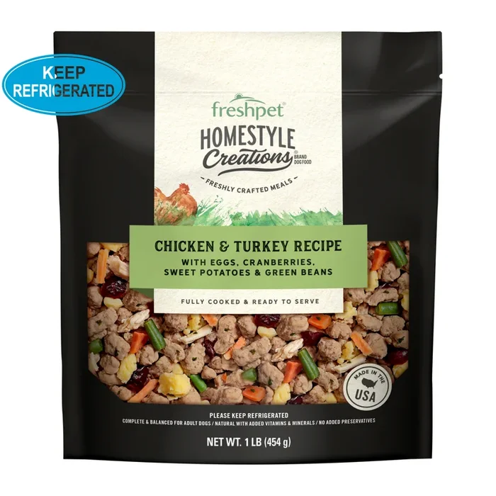 Cooked Dog Food – Homestyle Creations – Chicken & Turkey Recipe – 1 lb