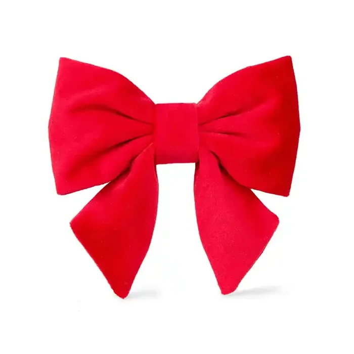 Cranberry Red Velvet Lady Dog Bow
