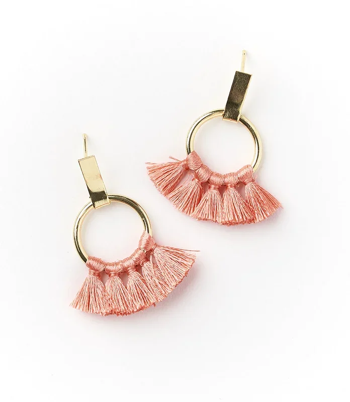 Danu Earrings – Coral Hoop