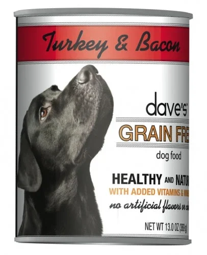 Dave’s Grain Free Turkey and Bacon Canned Dog Food