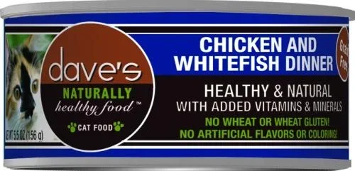 Dave’s Naturally Healthy Chicken and Whitefish Canned Cat Food
