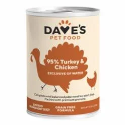 Dave’s Pet Food Dog 95% Premium Turkey & Chicken 12.5oz