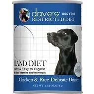 Dave’s Restricted Bland Diet Chicken & Rice Canine 13oz