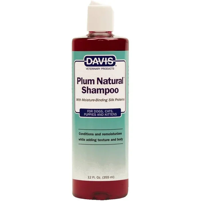 Davis Plum Natural Shampoo for Dogs & Cats – Gentle Silk Protein Shampoo and Conditioner for Shiny, Healthy Coat, Puppies and Kittens