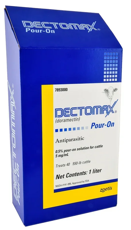 Dectomax Doramectin Pour-On Wormer – Beef & Dairy Cattle Parasite Treatment