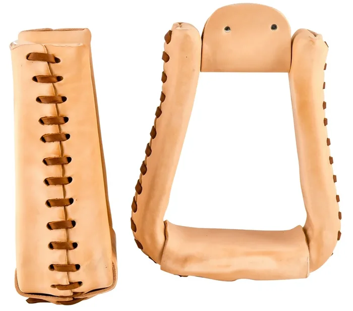 Deep Roper Stirrups, Leather, Pair