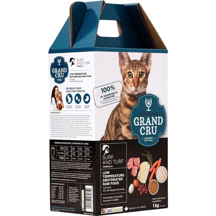Dehydrated Raw Cat Food – GRAND CRU – Surf & Turf Formula