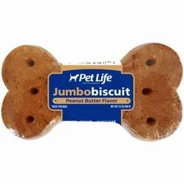 Dog Biscuits, Jumbo Peanut Butter Flavor, 3.5-oz.