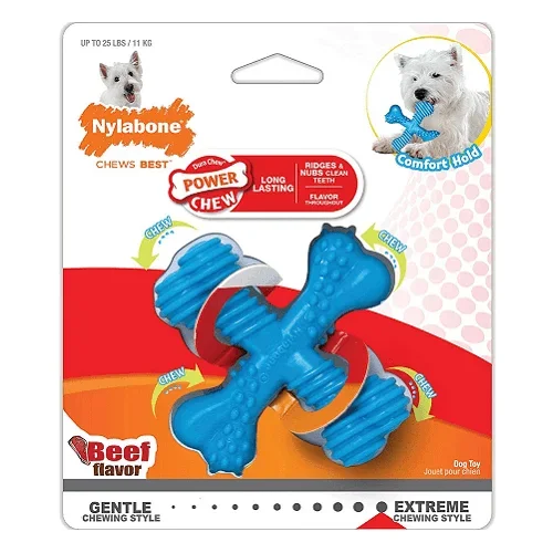 Dog Chew Toy – Power Chew – X Bone (Beef Flavor)