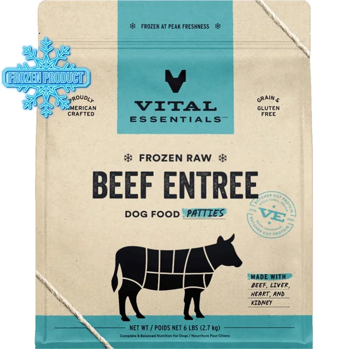 Dog Frozen Raw – Beef Entree – Patties