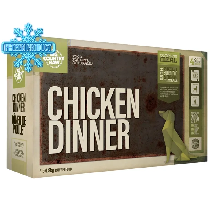 Dog Frozen Raw – DINNERS – Chicken Dinner Carton