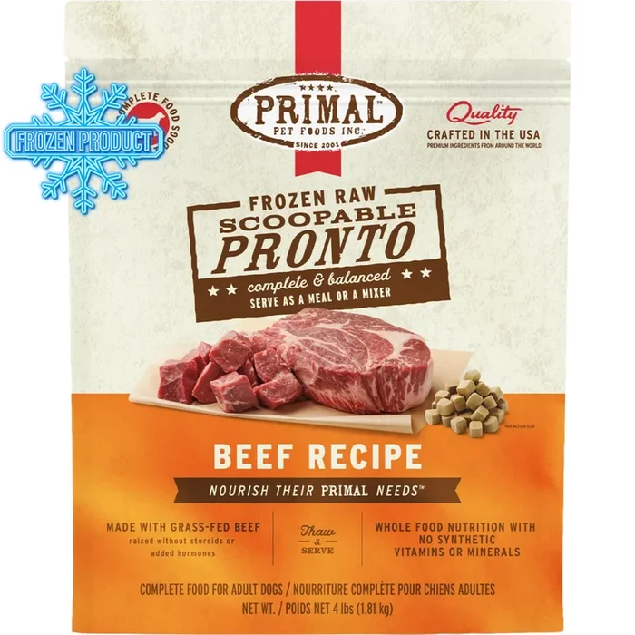 Dog Frozen Raw – SCOOPABLE PRONTO – Beef Recipe – Adult