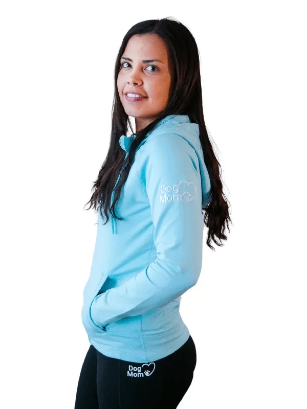 Dog Mom Adventures Full Zip Hooded Jacket – Blue