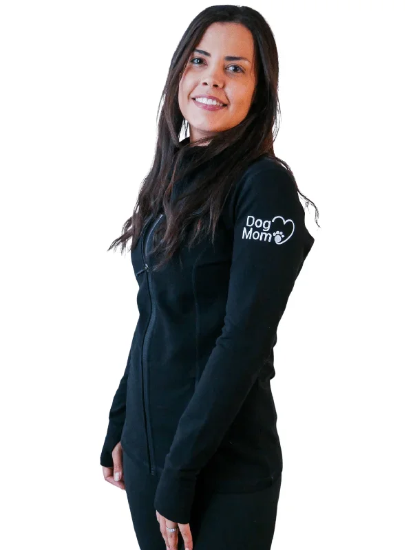 Dog Mom Essentials Full Zip Jacket – Black