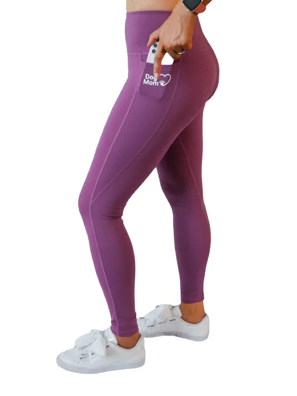 Dog Mom Everyday Leggings – Purple