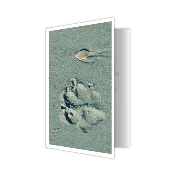 Dog Speak “Paw Prints” Sympathy Card for Dog
